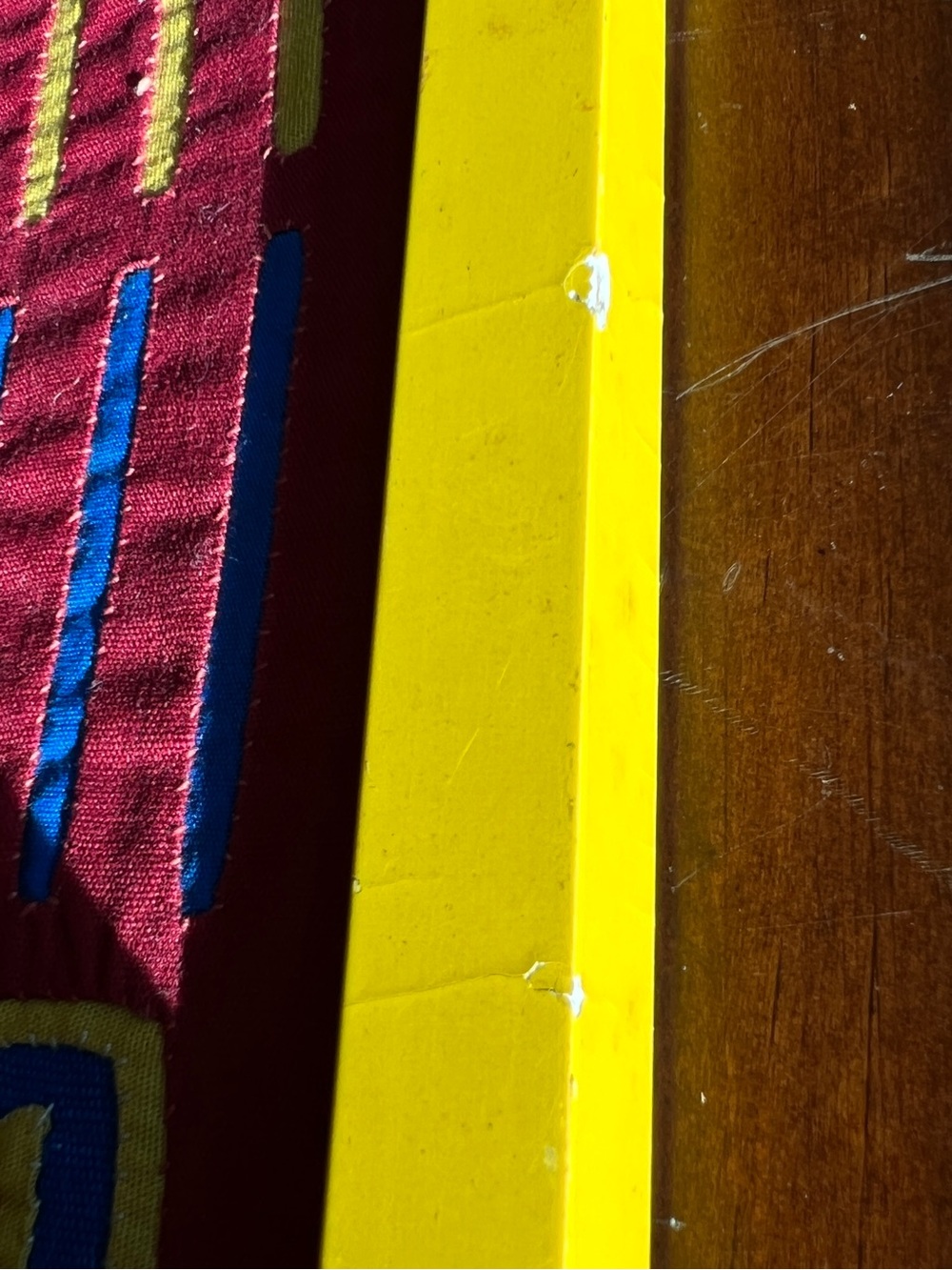 Guna Mola Reverse Aplique Textile Hummingbird Panama Artisan Textile Wall Art - Picture 6 of 7
